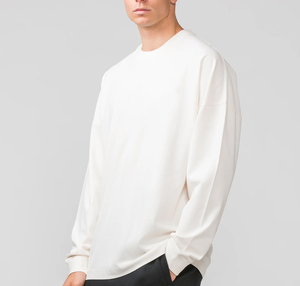 T-shirt à manches longues surdimensionné de haute qualité, logo personnalisé, prix de gros, 100% coton, t-shirt à manches longues surdimensionné - Product Image 6