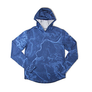 Sudadera con capucha de pesca de manga larga personalizada Secado rápido Protección solar Pesca Sudadera con capucha Camisas Ropa de pesca UV - Product Image 4