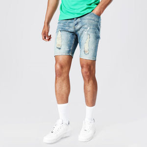 Denim Washed <b>Shorts</b> Custom <b>Men</b> Street Wear Denim <b>Baggy</b> <b>Shorts</b> Denim Jorts for <b>Men</b> OEM Serviced Customized Design Breathable - Product Image 6