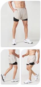Pantalones cortos deportivos informales para hombre con patrón sólido, pantalones cortos personalizados para correr de verano con cordón y bolsillo lateral, envío DDP - Product Image 6