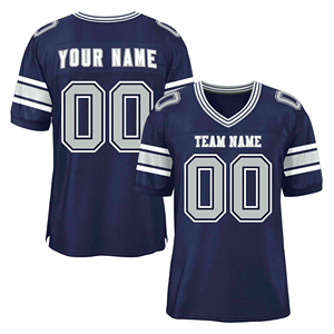 Oem New Design Customized Unisex Breathable 100% Polyester American Football Jersey Plus Size Short Sleeve High Quality - Product Image 1