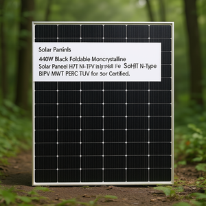 Panneau solaire monocristallin pliable noir 440W HJT N-Type BIPV MWT PERC certifié TUV - Product Image 3