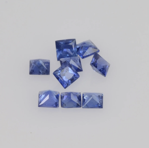 Zafiro Azul Natural, Corte Facetado en Forma de Princesa Cuadrada, Gema Suelta para Joyería, Precio de Fábrica, Certificado Tailandés - Product Image 4