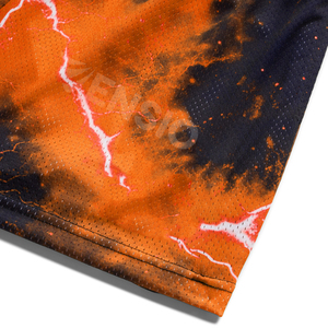 Short de sport d'été unisexe personnalisé pour hommes, short en maille imprimé en polyester respirant, coupe ample, 100% - Product Image 2