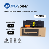 Cartouche de toner compatible professionnelle MaxToner TK1103 TK-1103 pour Kyocera FS-1110 1024MFP 1124MFP, usage bureautique, vente chaude