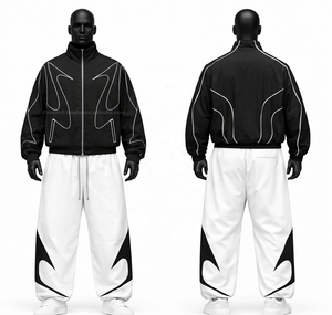 Chaqueta Cortavientos Personalizada al por Mayor, Trajes Deportivos Reversibles Ligeros para Hombre, 100% Nailon Transpirable, Ropa Urbana con Capucha - Product Image 1