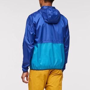 Full Zip Canvas Windbreaker Jacket for Men Waterproof Breathable <b>Hoodie</b> with Custom Logo Lightweight Eco-Friendly Winter Jacket - Product Image 4