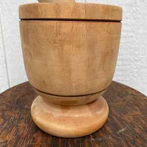 Mortero y Maja de madera de alta calidad Utensilios de cocina Especias Mortero y Maja para forma redonda y producto caliente - Product Image 5