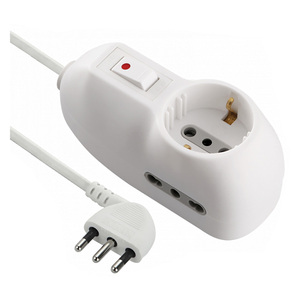 Multipresa con Interruttore 1 Schuko + 2 Bival.10/16a - 62023 - Product Image 1