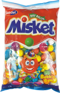 Saadet Misket, Chicle de Goma de Mascar con Sabor a Tutti Frutti, Empaquetado en Bolsa de Plástico, Dulces Esféricos Coloridos para Niños, Máquina Expendedora - Product Image 1