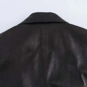 Femmes nouveau automne hiver tricoté veste coton costume avec revers poche bouton décoration vêtements respirants - Product Image 3