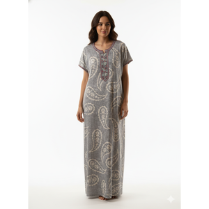 Camisón Cómodo para Mujer Alpine, Talla XXL, Estampado, Largo, Suave y Cómodo, Tejido, Manga Corta, con Bolsillo Lateral, para Uso Doméstico - Product Image 2