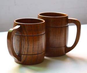 Tazas ligeras de madera, cómodas para viajes, campamentos, aventuras al aire libre, senderismo, picnics, casas, cabañas, cafeterías, cocinas, uso diario - Product Image 3