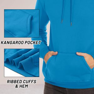 Vêtements pour hommes, sweat à capuche d'usine, sweats à capuche en coton mélangé noir vierge, sweats à capuche surdimensionnés pour hommes - Product Image 5