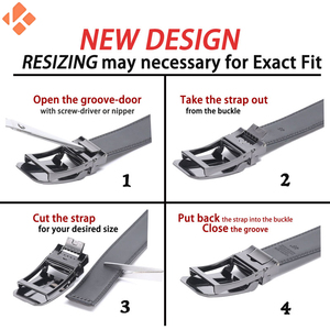 Personalizado de alta calidad ajustable hebilla automática cinturón de cuero dividido diseñador de lujo de los hombres de negocios cinturones de cuero genuino - Product Image 4