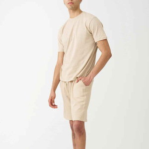 Ensemble deux pièces décontracté pour hommes de haute qualité T-shirt à manches courtes Shorts vêtements en gros ensemble deux pièces pour hommes coton respirant - Product Image 5