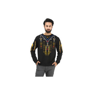 Vente en gros de sweatshirts coupe-vent à manches longues 100% coton à col ras du cou pour hommes d'hiver avec logo personnalisé-Service OEM - Product Image 1