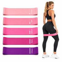 Bandas de Resistencia para Ejercicio, Juego de 5 Bandas de Látex para Fitness, Gimnasio, Yoga, Entrenamiento, Proveedor con Logotipo Personalizado