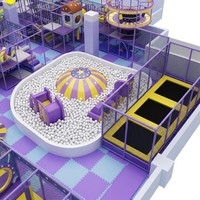 Aire de jeux intérieure commerciale sur le thème des contes de fées, labyrinthe, équipement de jeux souples, toboggan LED, piscine à balles, centre commercial Vabibo VB-162