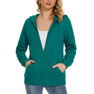 Sudadera con Capucha Forrada Personalizada para Mujer 2025, Top de Invierno de Alta Calidad, Térmica, de Forro Polar, Transpirable, Informal, con Logotipo Frontal y Diseño Sólido - Product Image 1