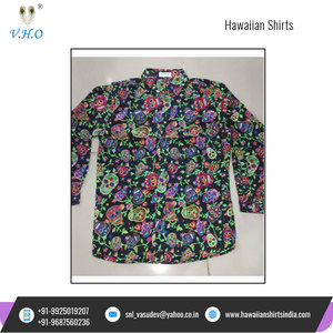 Camisa hawaiana de manga larga para hombre, ropa de playa, personalizada, informal, lisa, a precio bajo, nuevo diseño - Product Image 5