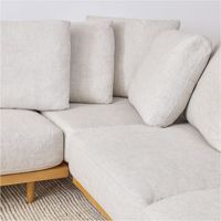 Sofá en forma de L, sofá Seccional de 3 piezas para interiores, muebles modernos de lujo para sala de estar, marco de madera para muebles de Hotel y hogar
