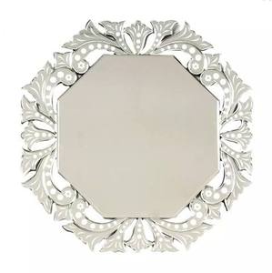 Miroir mural en métal de style unique en fer forgé, décoration moderne pour la maison, forme ovale, motif de conception, miroir suspendu pour la décoration d'hôtel - Product Image 3