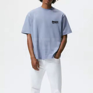 Camiseta Extra Grande de Algodón 100% Personalizada, Cómoda, Transpirable, de Secado Rápido, de Alta Calidad con Patrón Sólido, Corte Holgado, en Stock - Product Image 2