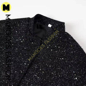 <b>Women's</b> Quilted <b>Jacket</b> Pocket Stretch Hem Winter New Chic Outerwear Black Color Breathable Cotton Canvas Silk Lining Detachable - Product Image 3