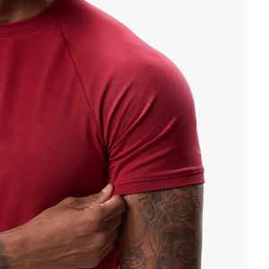 2024 cuello redondo Fitness camiseta impresa personalizada para hombres 100% algodón secado rápido luz diseño liso gran oferta Color sólido - Product Image 4