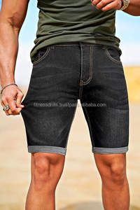 Pantalones cortos de mezclilla de algodón 100% de alta calidad para hombres nueva moda de verano diseño rasgado Casual personalizable DTG impreso pantalones cortos de mezclilla para hombres - Product Image 2