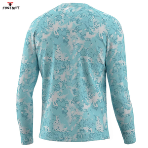 Camisa de pesca de manga larga transpirable de diseño personalizado de alta calidad 100% poliéster impresión Digital UPF 50 impermeable - Product Image 4