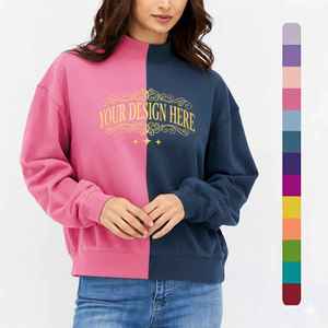 Custom Winter Long <b>Mock</b> <b>Neck</b> Sweatshirts Hoodies for Women High Quality Polyester/Cotton Front Logo - Product Image 3