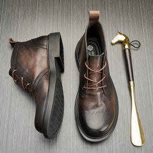 Chaussures mocassins en cuir de veau avec détails cousus à la main et soutien de la voûte plantaire, chaussures de ville pour hommes - Product Image 5