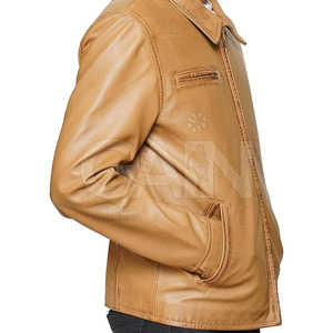 แจ็กเก็ตหนังสำหรับผู้ชายใส่สบาย, เสื้อแจ็คเก็ตหนังสำหรับฤดูหนาว - Product Image 4