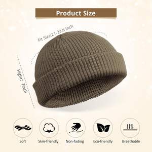 หมวกบีนนี่สำหรับผู้หญิงและผู้ชายหมวกตกปลาขอบพับขึ้น - Product Image 4