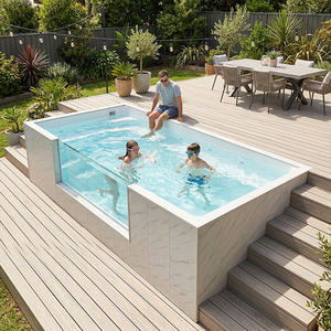 Piscina Elevada de Fibra de Vidrio con Cascada, Certificación CE, para Áreas Inclinadas, Uso Comercial y Familiar en Patios Traseros - Product Image 2