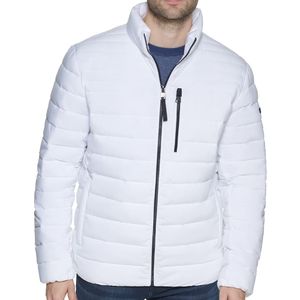 Veste matelassée en toile à capuche tendance et chaude pour l'hiver, 100% polyester-coton, fabriquée en usine, réversible, respirante, écologique, pour homme - Product Image 4