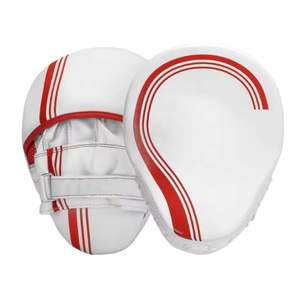 Coussin de frappe de Muay Thai en PVC et cuir PU avec impression de brosse bleue personnalisée, bouclier de frappe de boxe, cible d'entraînement robuste, sangles réglables - Product Image 4