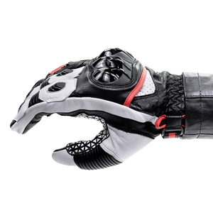 Men's Stylish Waterproof Motorcycle & Auto Racing Gloves Genuine Goat Skin Leather Black Red White Custom Team Print Winter Wear - Product Image 3