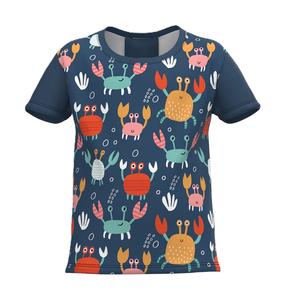 เสื้อยืดพิมพ์ลายหน้าอกสำหรับเด็กแฟชั่นใหม่เสื้อแขนสั้นสำหรับทุกเพศเสื้อใส่สบายสำหรับเด็กผู้ชายและเด็กผู้หญิง - Product Image 1