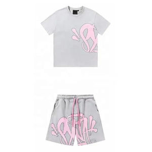 Chándal de dos piezas de manga corta y pantalón de cuello redondo para hombre de alta calidad para hombre - Product Image 3