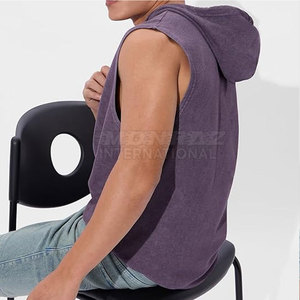 Sweat à capuche de compression athlétique pour hommes avec tissu extensible Sweat à capuche de compression sportif pour hommes personnalisé - Product Image 3