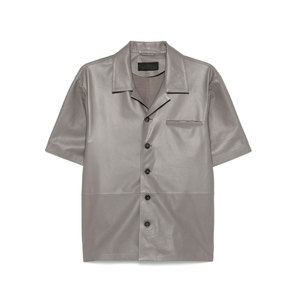 Camisa Casual de Cuero para Hombre con Diseño de Cuello Camisero Personalizado para la Temporada de Invierno con Logotipo Personalizado 2025 - Product Image 1