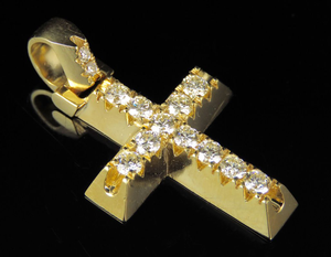 Pendentif croix en diamant Moissanite VVS glacé en argent 925 collier à breloques Jésus Hip Hop pour cadeau d'anniversaire - Product Image 2