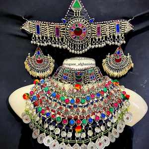 Premium Stainless Steel Afghan <b>Jewelry</b> <b>Set</b> for Women Featuring Ethnic Artistry Trendy <b>Bridal</b> Party Wear for Cultural Gatherings - Product Image 4