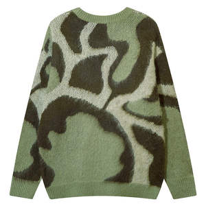 Pulls en mohair pour hommes de qualité supérieure, logo brodé personnalisé, style hip-hop, pull en maille à col rond, chaud et ample - Product Image 6