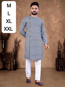 Traditional Comfortable Adult Ethnic <b>Wear</b> Vintage Cotton Wrinkle Free Hand-Drawn Party <b>Festive</b> Casual Use <b>Men's</b> Clothing 2025 - Product Image 6