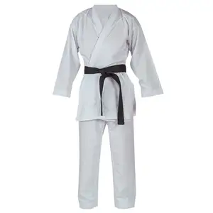 Hot Sale Professional Karate Uniforms New White Kimono Poly Cotton Martial Art 8oz Unisex Gi Wholesale Kids Karate Uniform