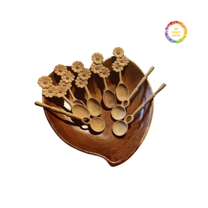 Cuillères en bois solides pour cuisiner, ustensiles de cuisine de haute qualité, abordables, durables pour remuer et mélanger - Product Image 4